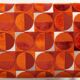 Pair of vintage red and orange stools from the mid-century, Edmund Homa, 1960s.