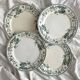 4 ironstone dinner plates "Rosa" Boch Freres Keramis BFK