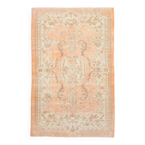 Tapis vintage doux de style géométrique fait main, 5x8, 156x241 cm