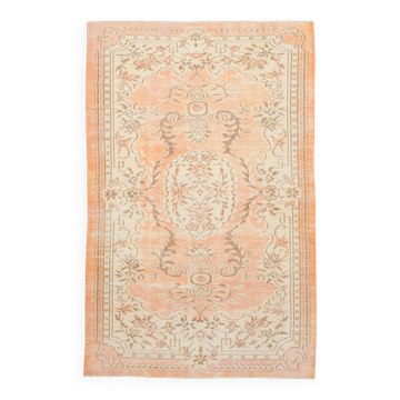 5x8 Soft Geometric Style Handmade Vintage Rug, 156x241 Cm