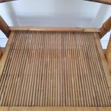 Bamboo and rattan folding chair