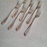 Set of 7 silver-plated dessert forks from Ravinet d'Enfert