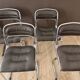 Set of 4 vintage 1970s chrome chairs – Rinaldi style