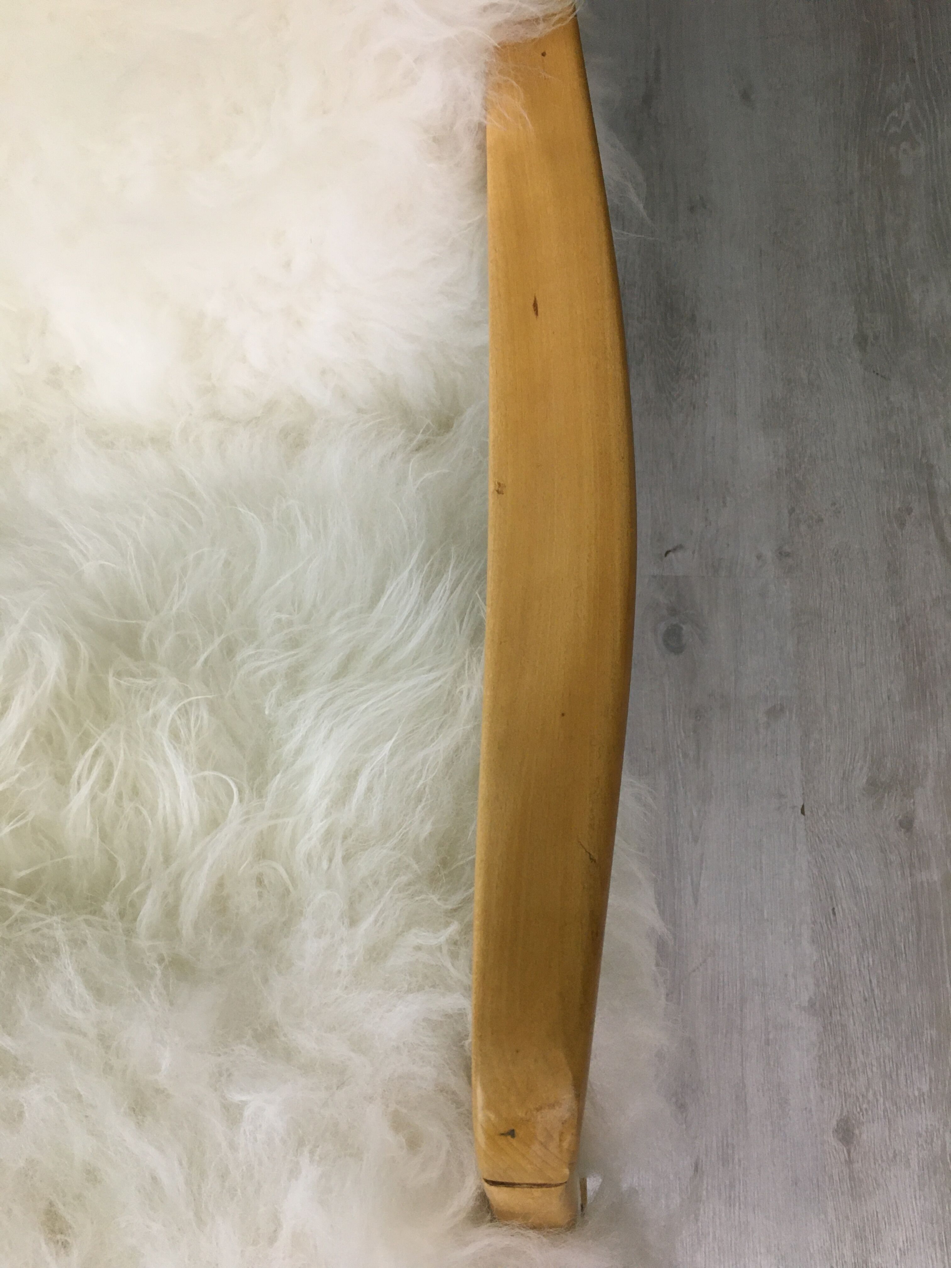 Vintage Sheepskin Fluffy Rocking Chair by Ton