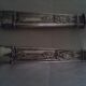 Pair of cutlery to salad horn and silver metal year 30.