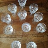 11 crystal wine glasses