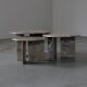 Set of 3 marble coffee tables - Italy 1970s
