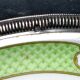 Haviland pie dish in Limoges porcelain with a Minerva silver rim.