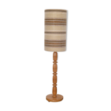 Scandinavian wooden floor lamp turned 1960