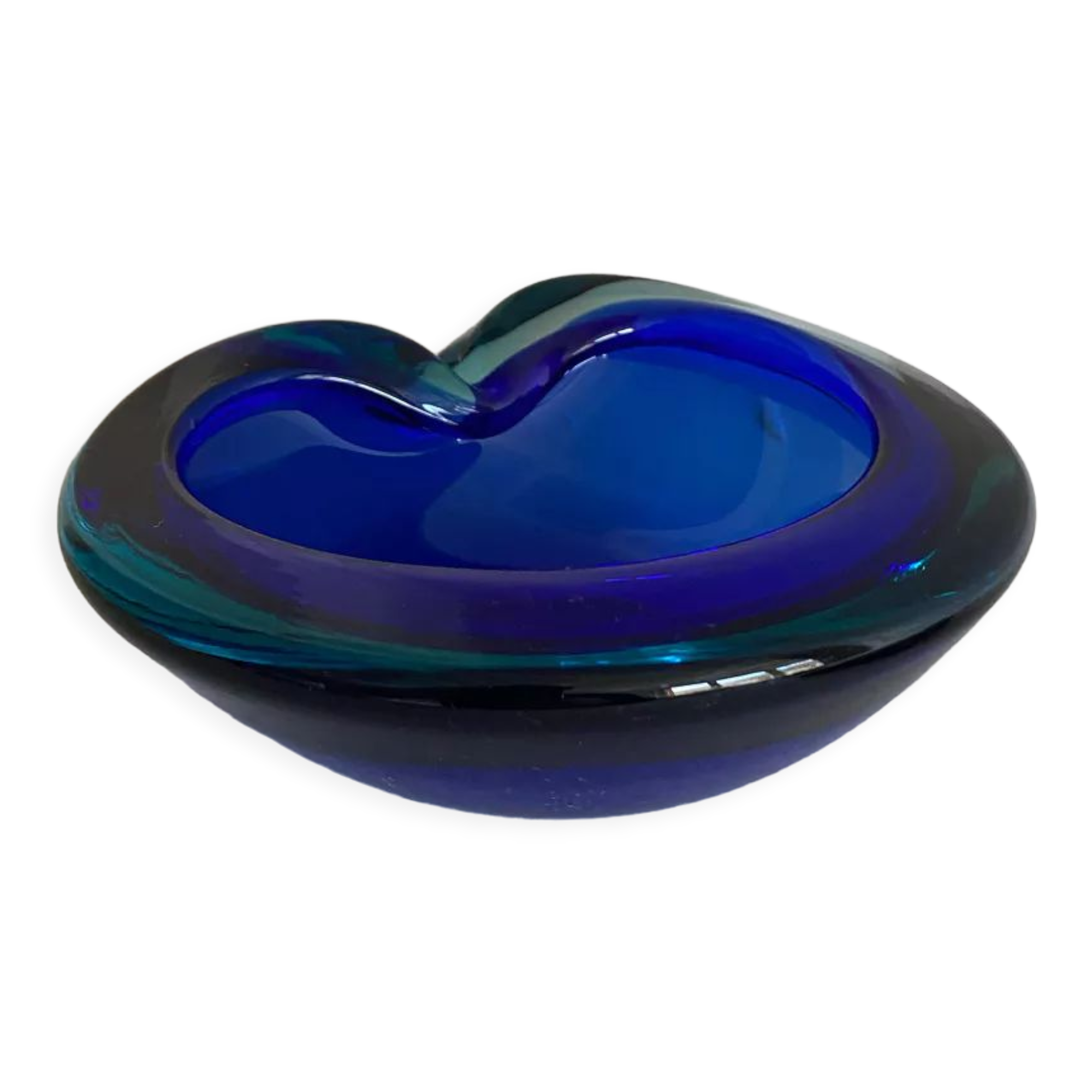 Vintage sommerso Murano ashtray