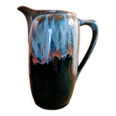 Flamed stoneware pitcher signed Denbac