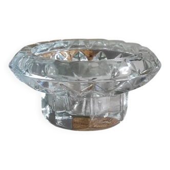 Molded glass candle holder