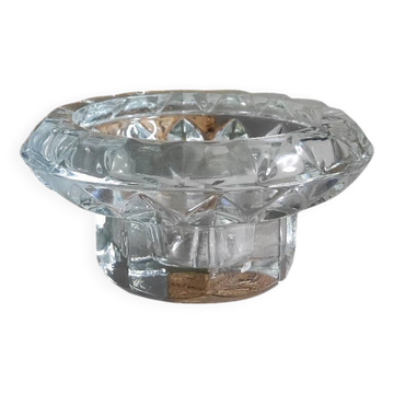 Bougeoir verre moulé