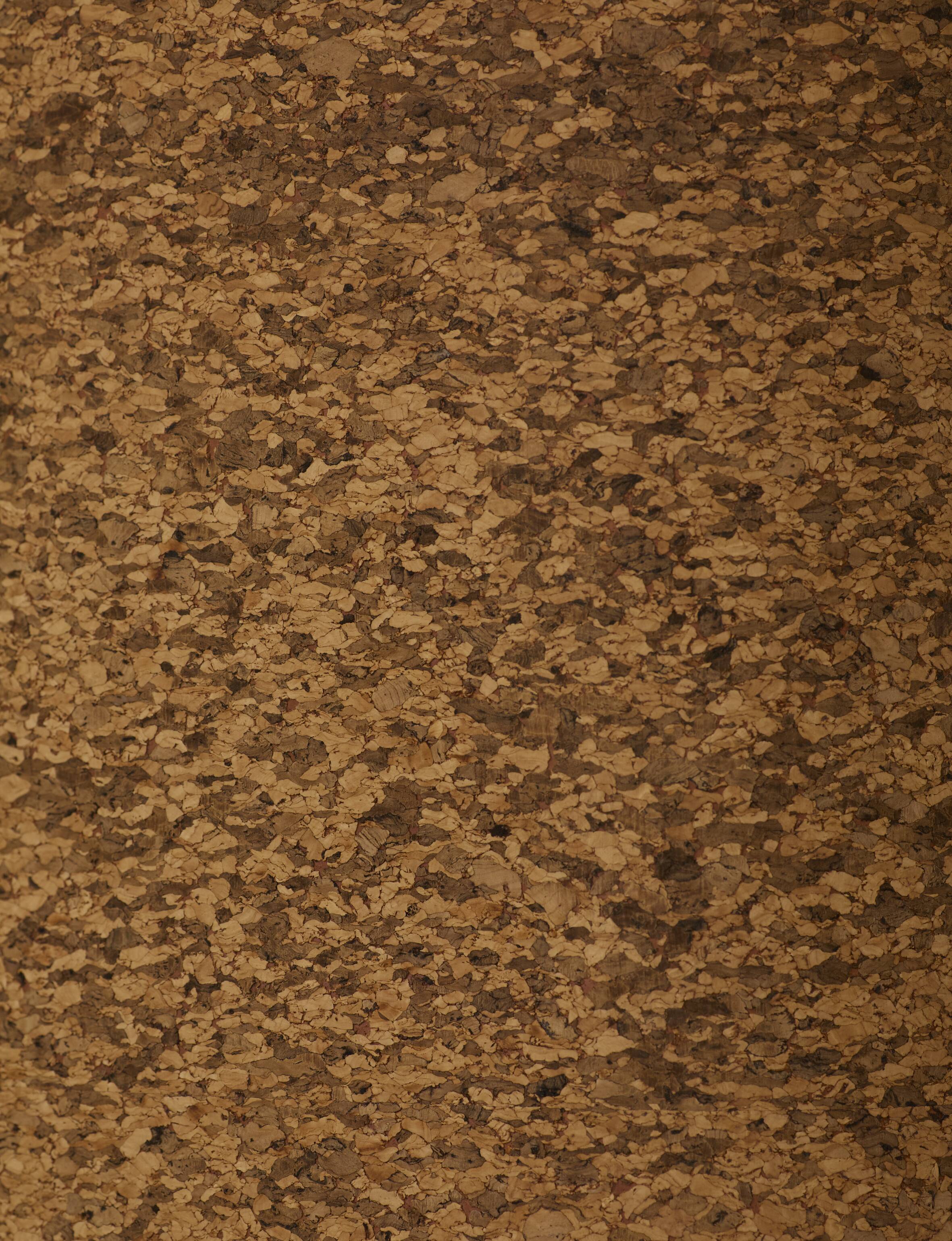 Pair of handcrafted lamps in solid oak with cork shades, circa 1970