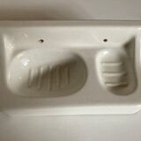 Bathroom door art deco ceramic soap holder
