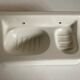 Bathroom door art deco ceramic soap holder
