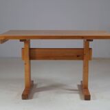 Table of solid pine arcs with extension, France 1970