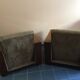 Pair of modernist Art Deco armchairs in alcantara and walnut, 1930