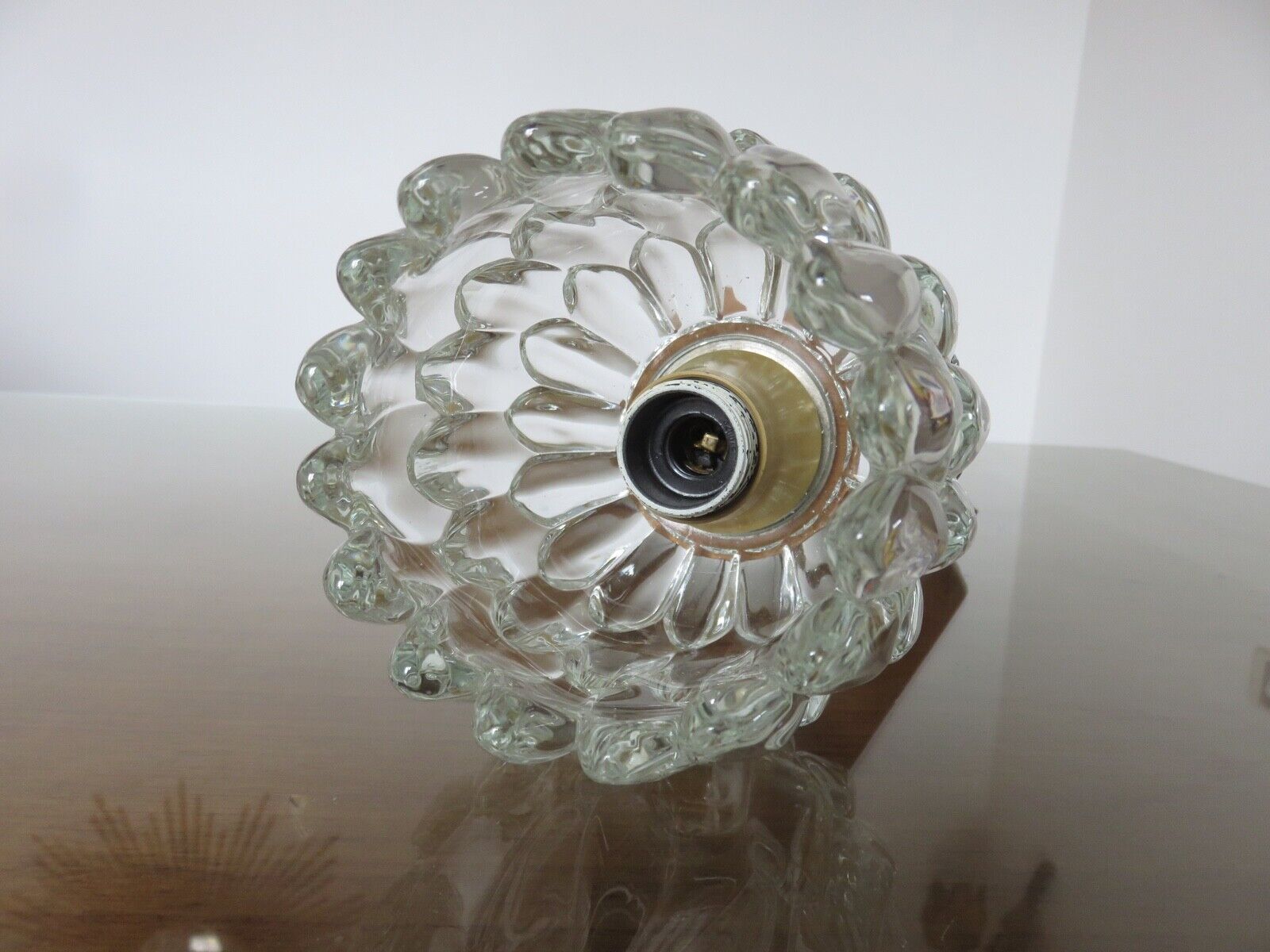 Tripod lamp in wood and glass J.T. Kalmar 1970 Austria