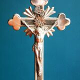 Crucifix autel de table en métal