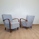 Pair of armchairs by jindrich halabala for up zavody