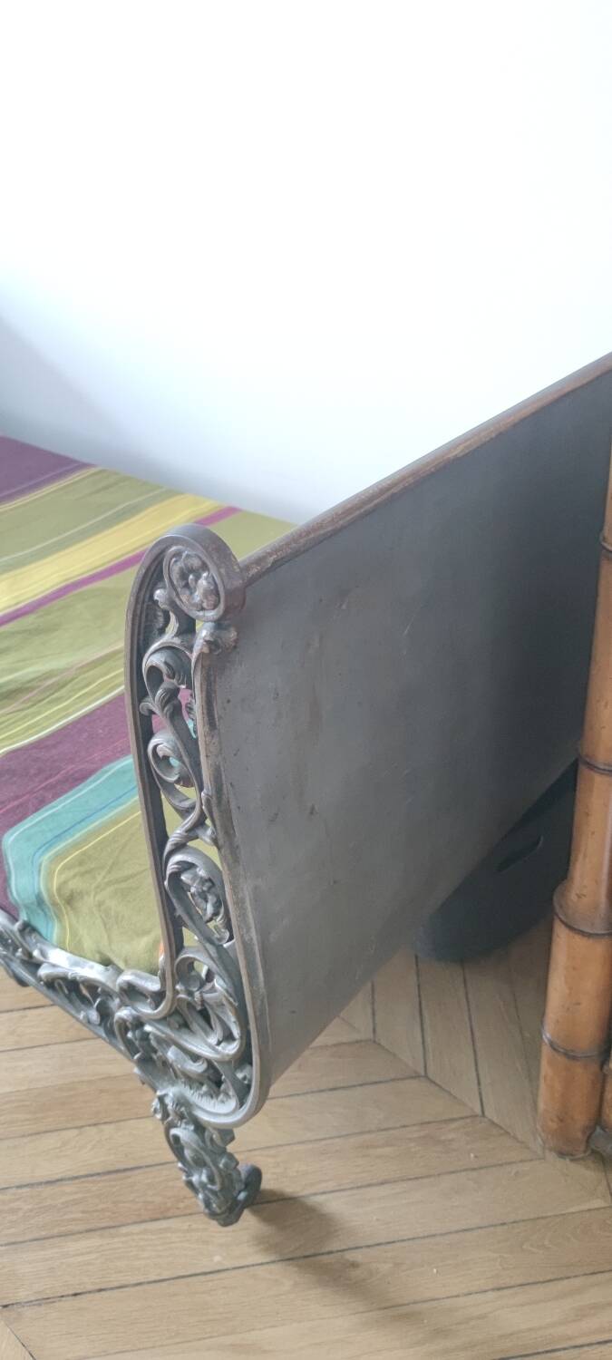 Napoleon III style cast iron daybed