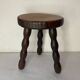 Brutalist wooden stool