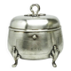 Biedermeier sugar bowl, silver-plated brass, Poland, 19th century