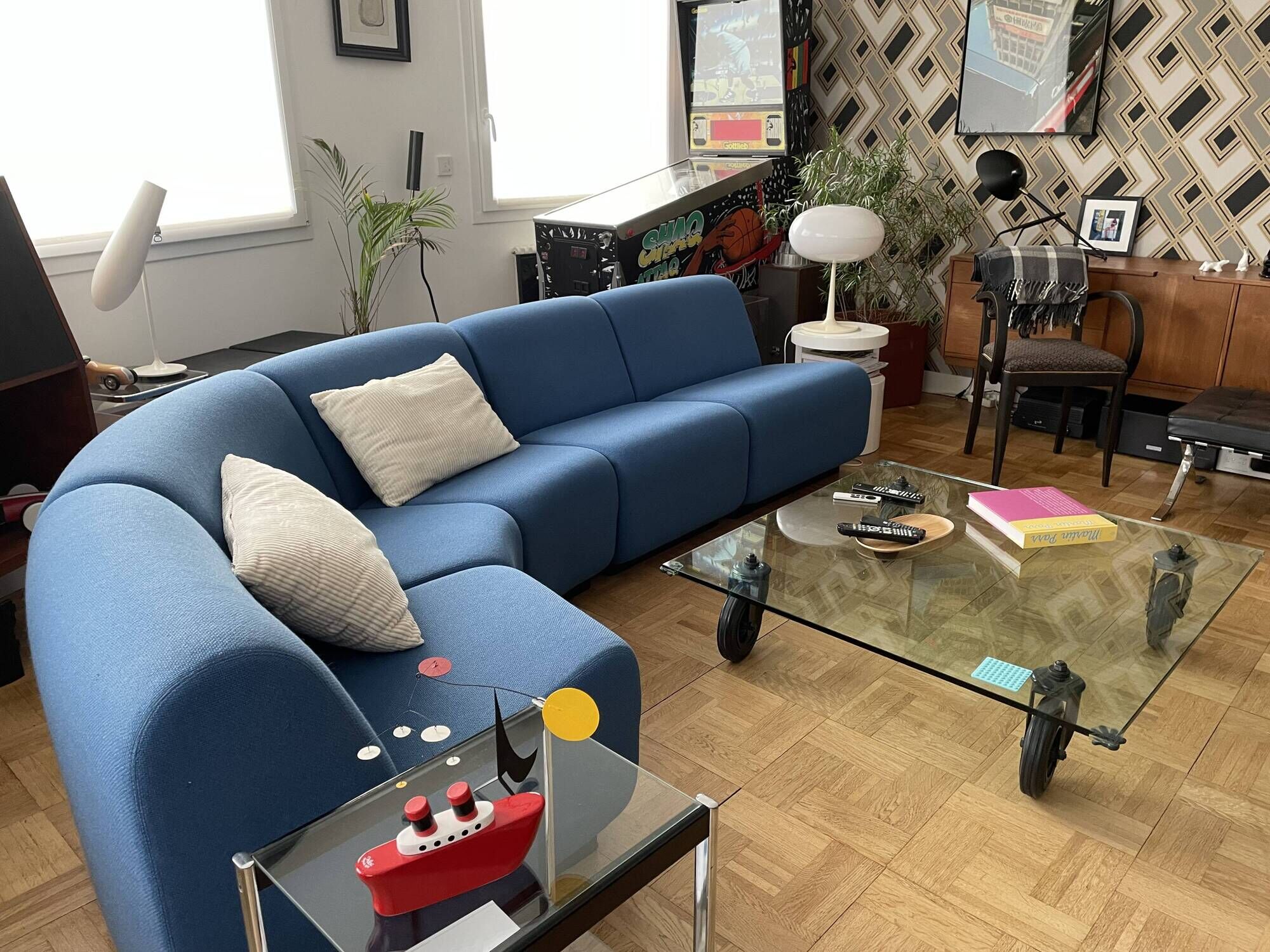 Modular vintage "tappo" bench from the 70s.