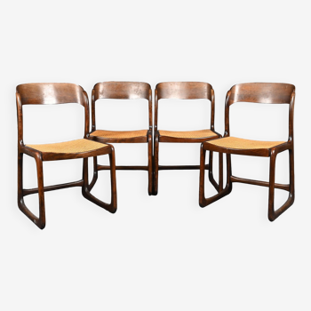 Suite of 4 BAUMANN sled model chairs