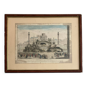 Gravure française XVIIIe - paris