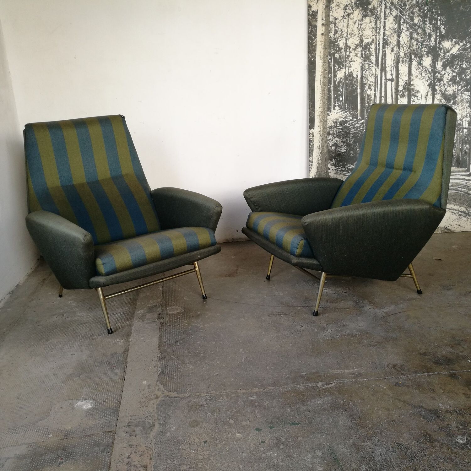 Paire de fauteuils vintage années 50, Guy Besnard,
