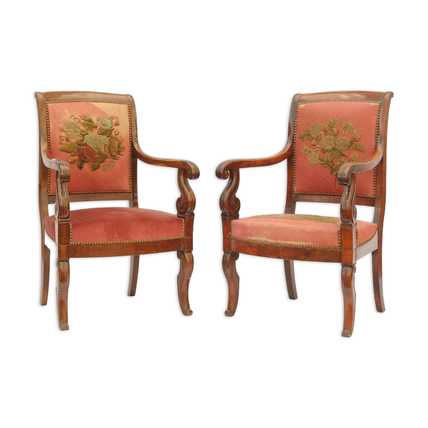 Paire de fauteuils d'époque Restauration