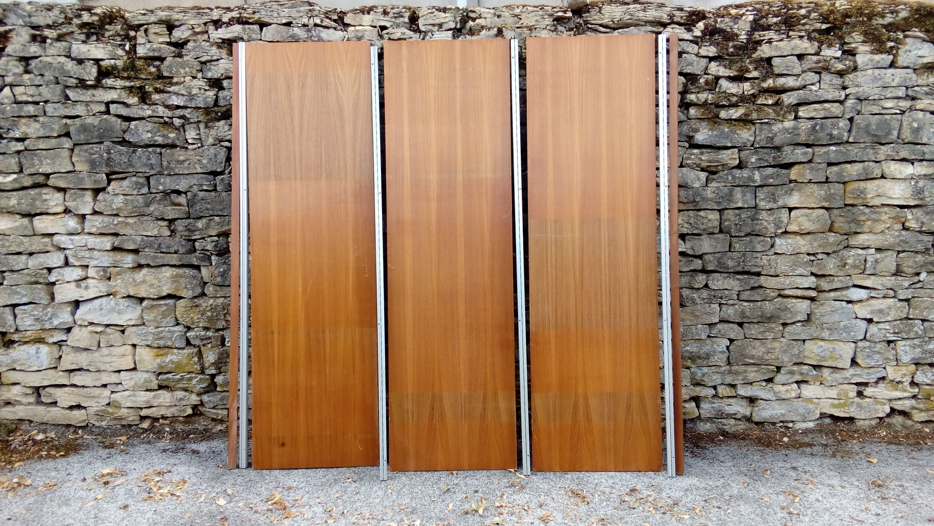 Teak wall bookcase