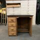 Vintage patinated oak desk