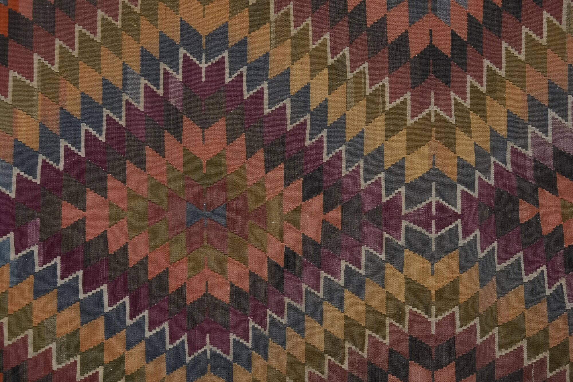 Vintage Turkish kilim handwoven 151x361 cm