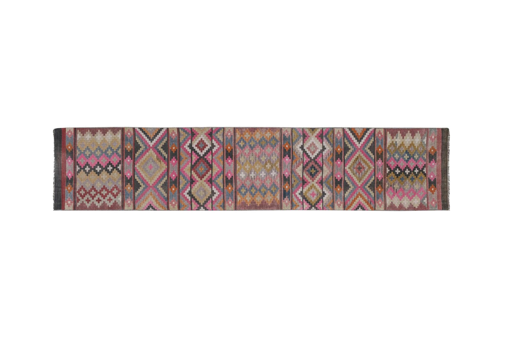 Tapis de couloir turc vintage 76x372 cm