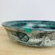 Round blue ceramic dish signed Arol Norway