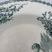 Hollow plate ironstone St Amand Trianon model green - earthenware a