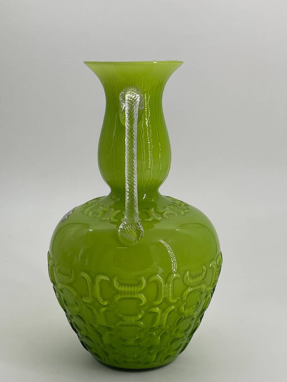Vintage Opalina Fiorantina glass vase