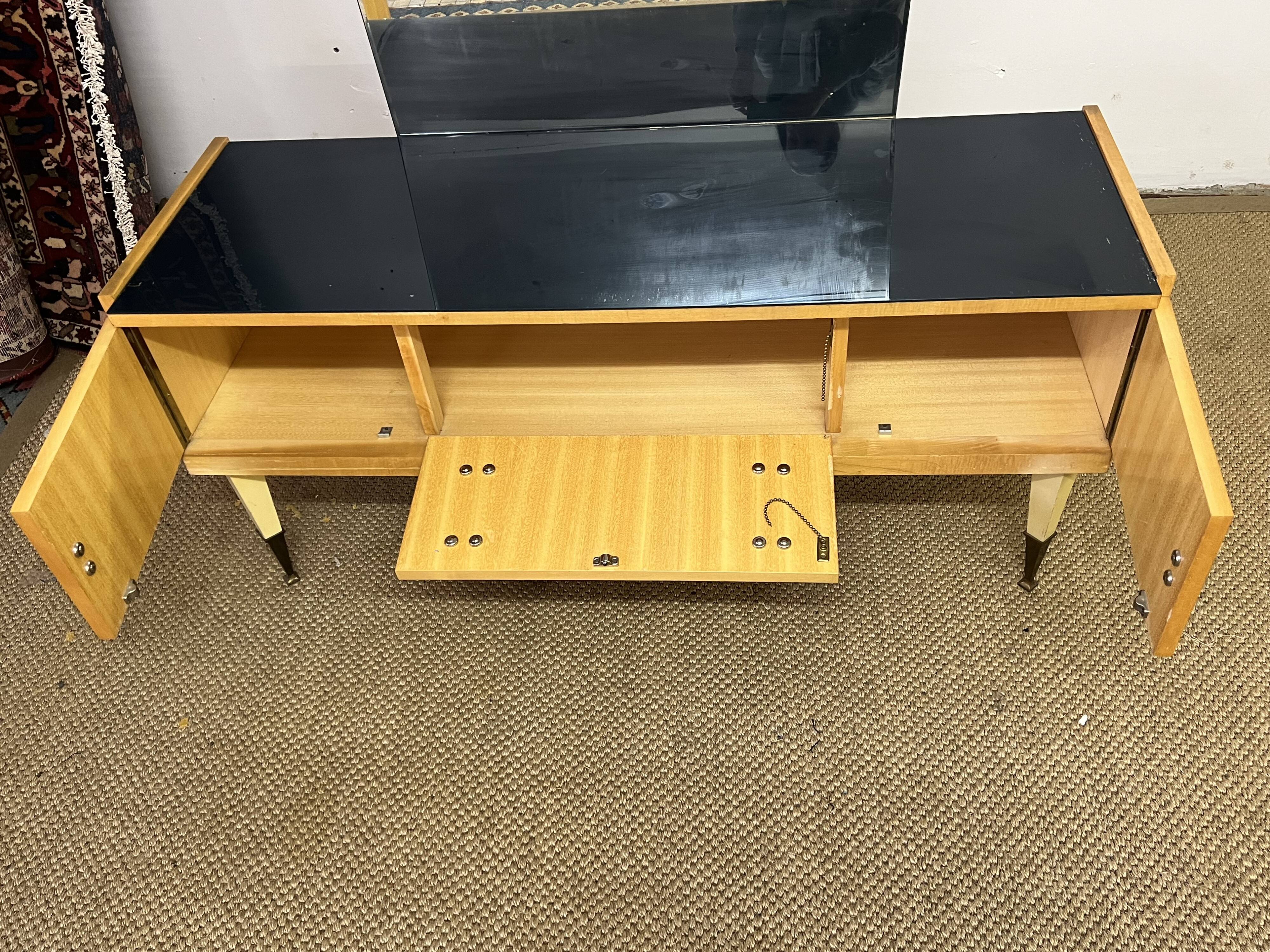 Vintage dressing table from the 50s in birch wood
