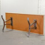 Large Denisco Style Vintage Design Ceramic Tiles Coffee Table + Chrome Base