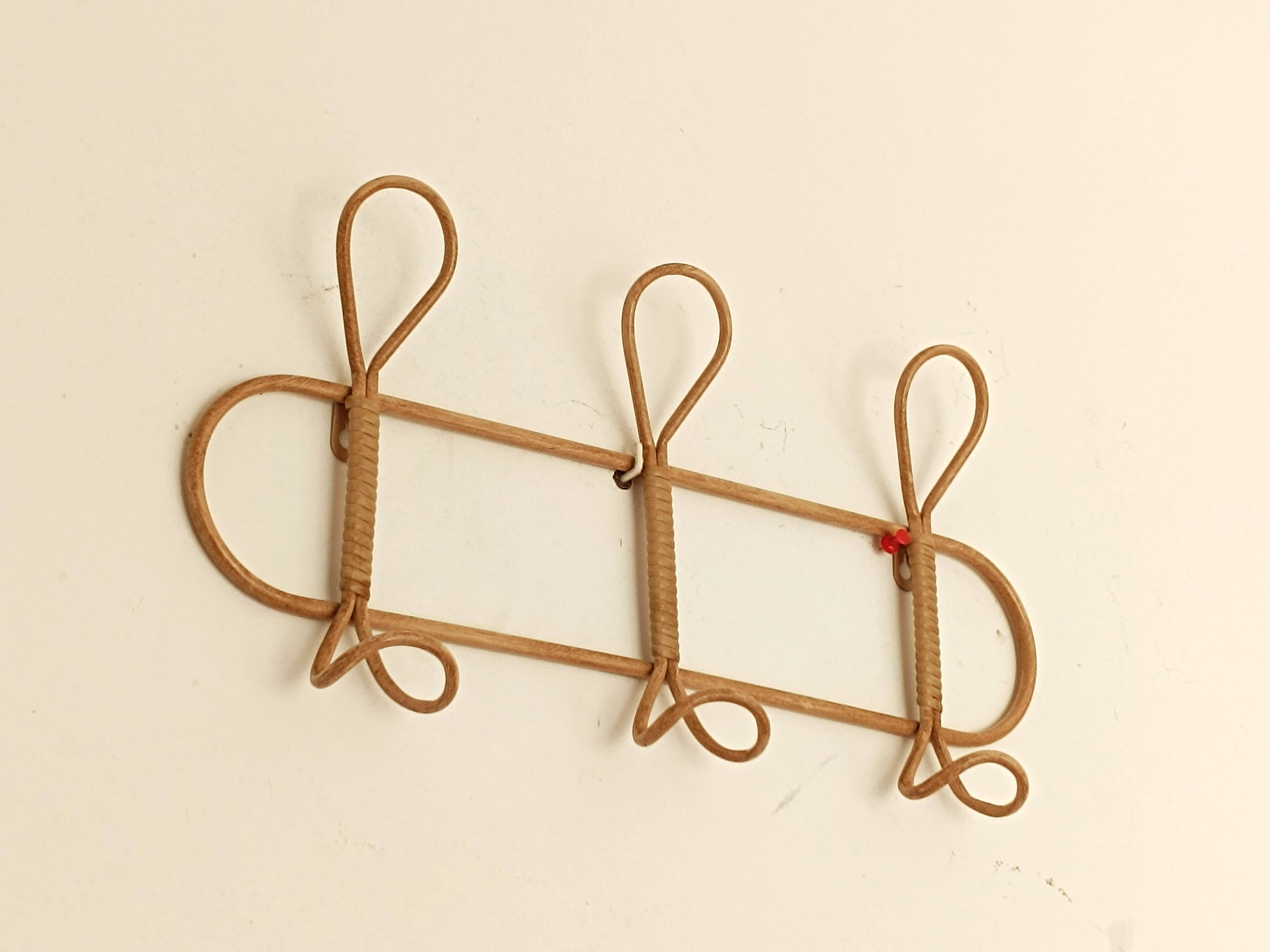Wall-mounted coat rack imitation wicker