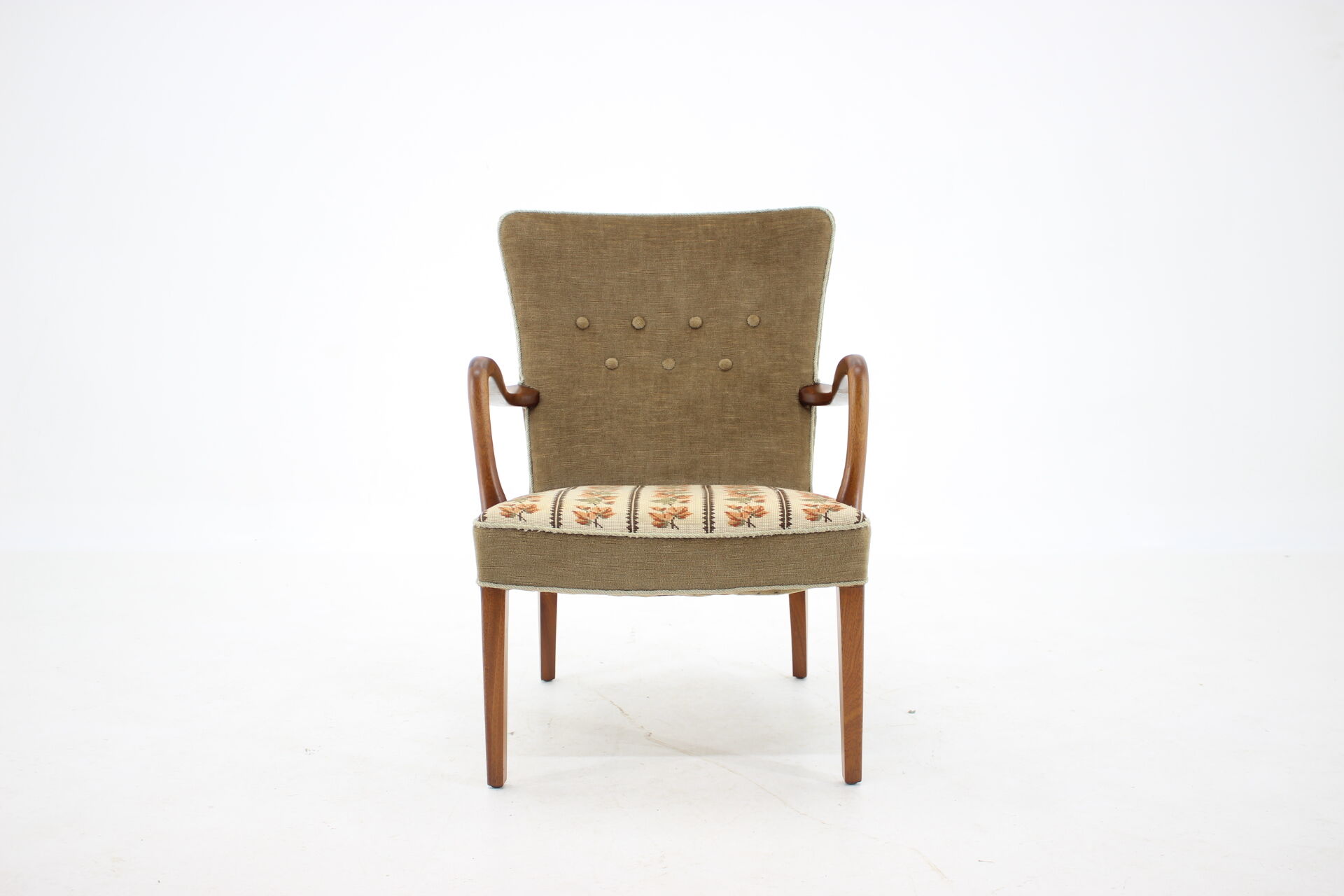 1940s Alfred Christensen teak armchair, Denmark