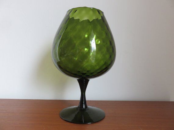 Vase italien en verre soufflé années 70