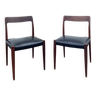 Paire de chaises en palissandre de Rio, Niels O. Moller