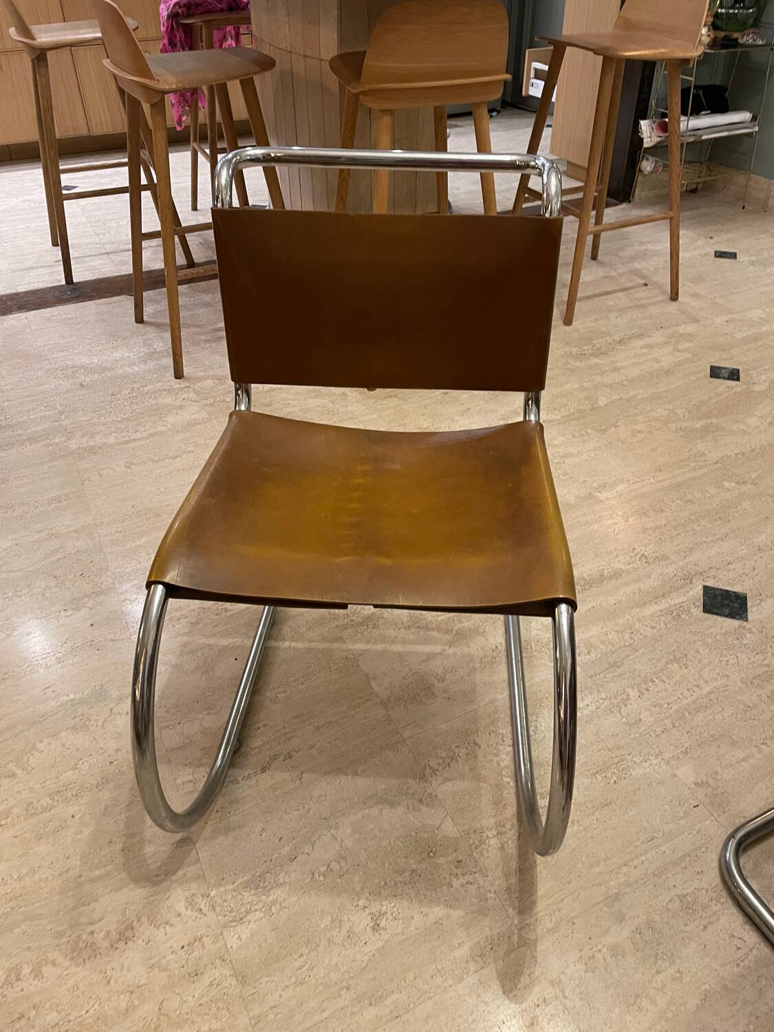 Set of six vintage MR 10 Mies Van der Rohe Knoll chairs