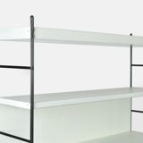 Industrial metal roomdivider / bookcases / bookshelves, 1960s Netherlands