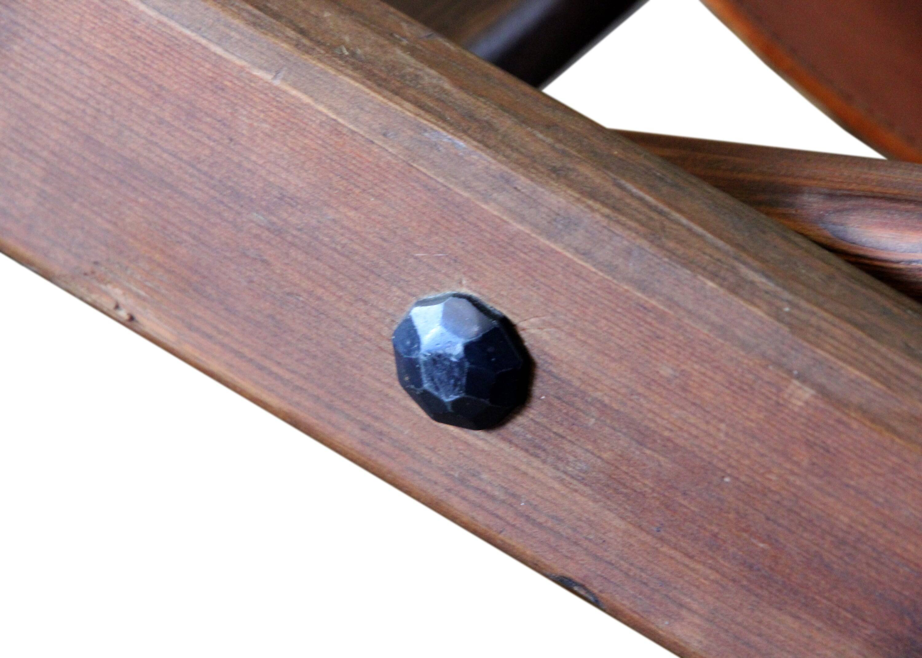 Brutalist leather lounge chair, 50s/60s