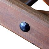 Brutalist leather lounge chair, 50s/60s